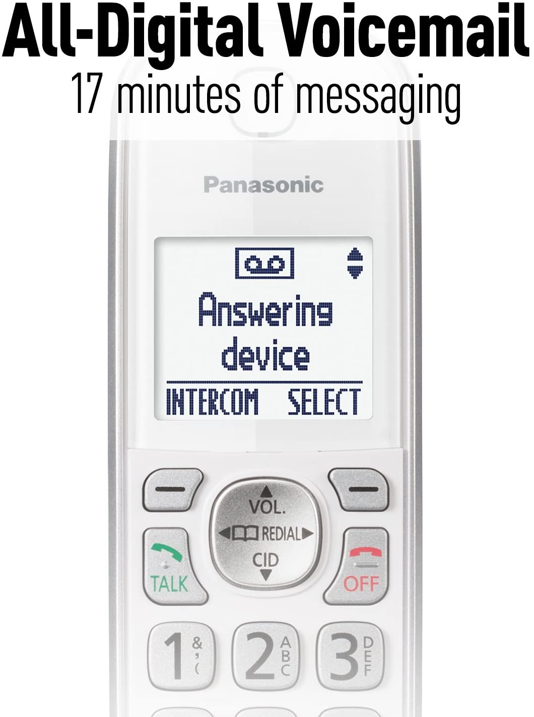 Panasonic DECT 6.0 Expandable Cordless Phone with Answering Machine and Smart Call Block - 2 Cordless Handsets - KX-TGD532W (White) Panasonic DECT 6.0 Expandable Cordless Phone with Answering Machine and Smart Call Block - 2 Cordless Handsets - KX-TGD532W (White)